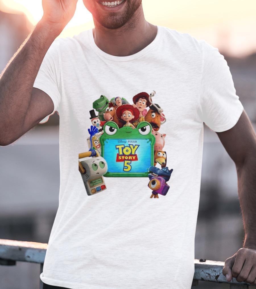 Woody Buzz Lightyear And Friends Toy Story 5 Disney Pixar Characters T-Shirt