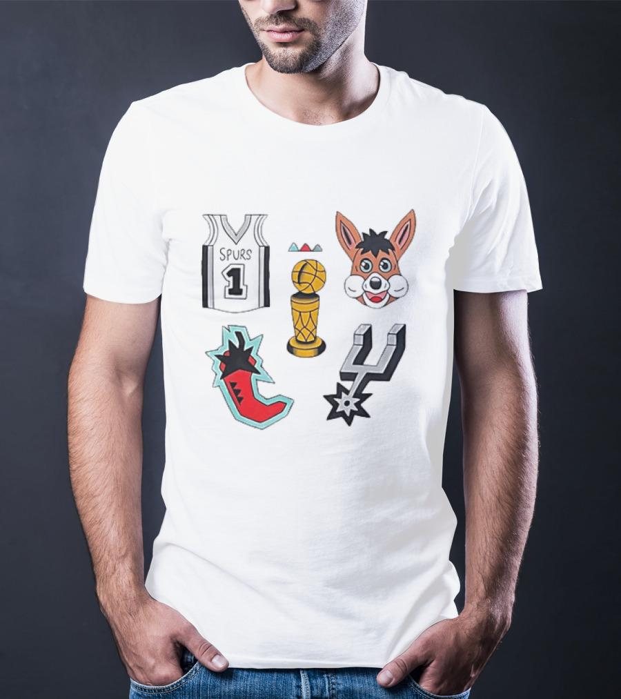 Original Royce San Antonio Spurs 1 Trophy 2026 Chili Spur White T-Shirt