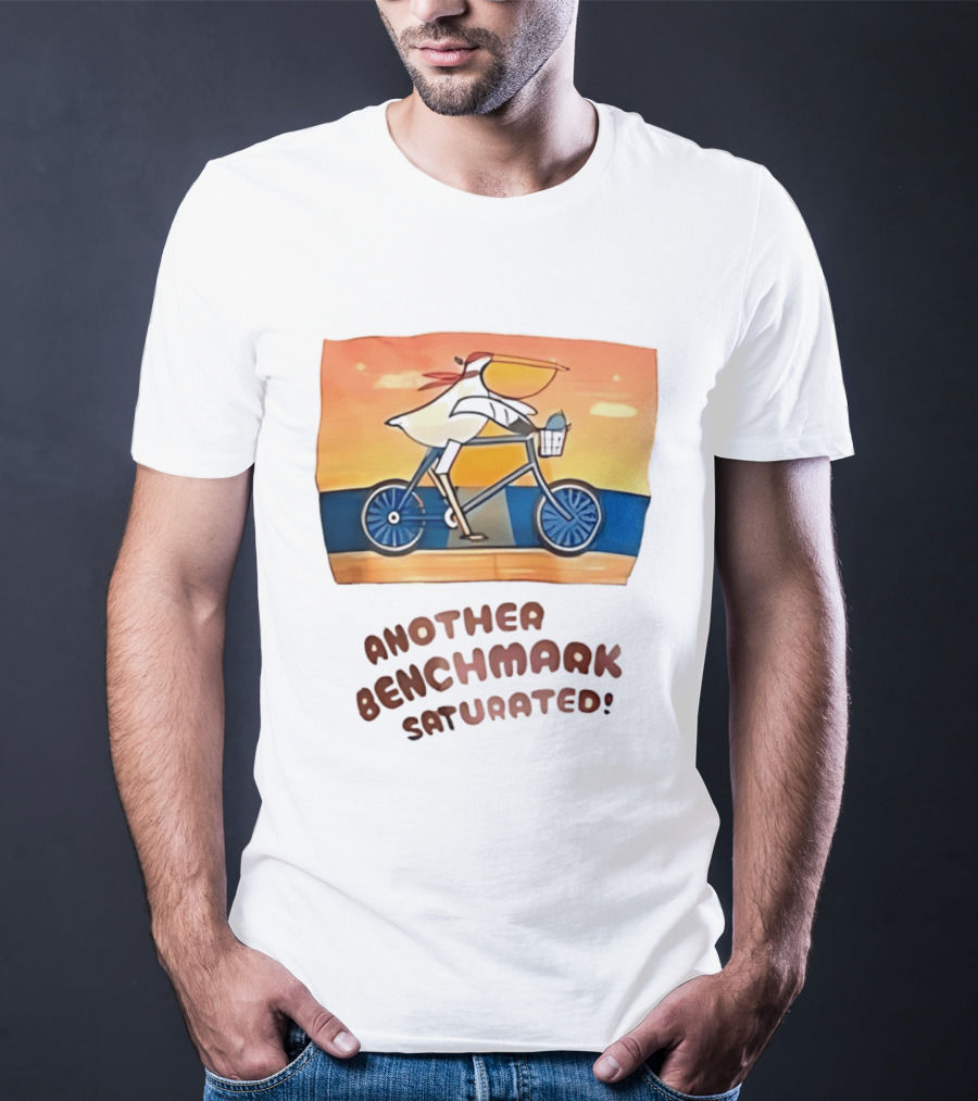 Another Benchmark Saturated Pelican On Bicycle T-Shirt