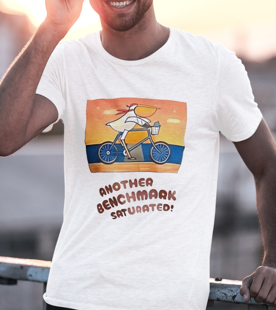 Another Benchmark Saturated Pelican On Bicycle T-Shirt