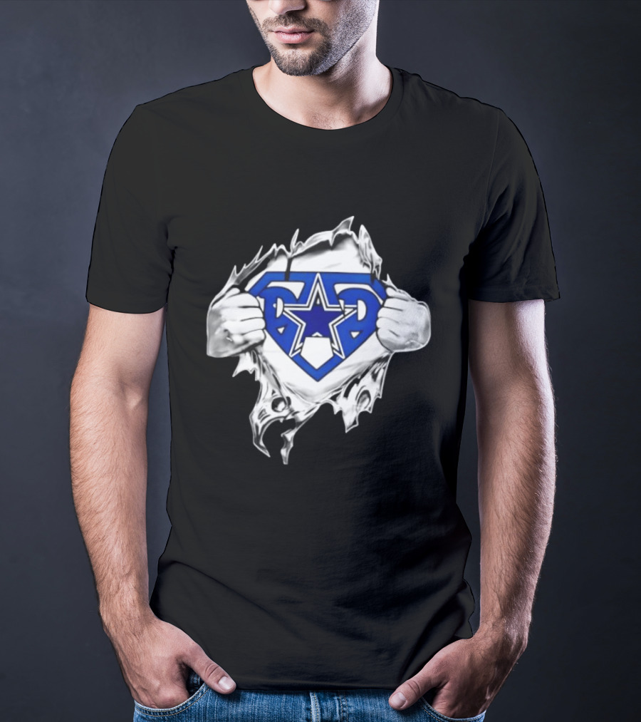 Dallas Cowboys Super Dad Star Emblem Father's Day T-Shirt