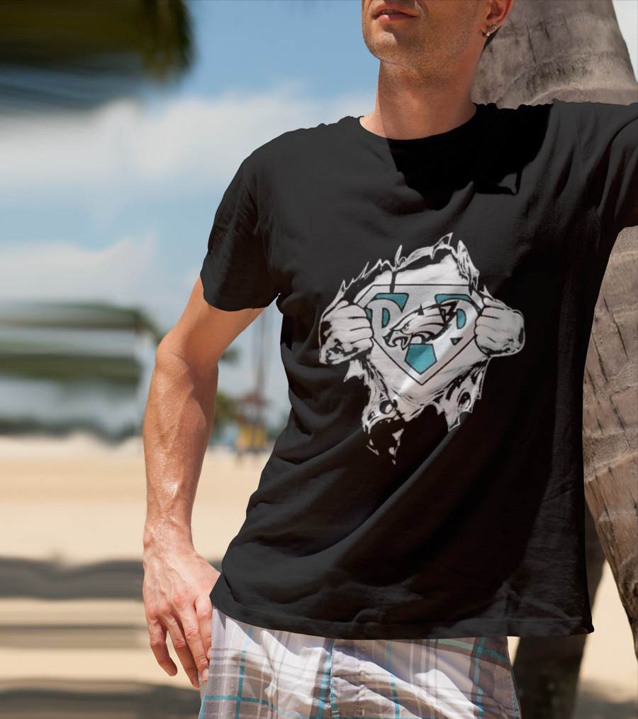 Philadelphia Eagles Super Dad Ripped Chest Fan T-Shirt