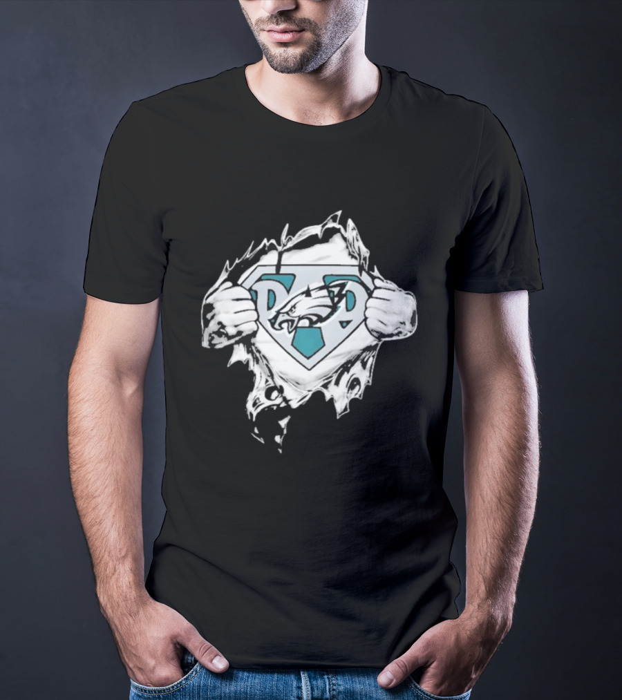 Philadelphia Eagles Super Dad Ripped Chest Fan T-Shirt