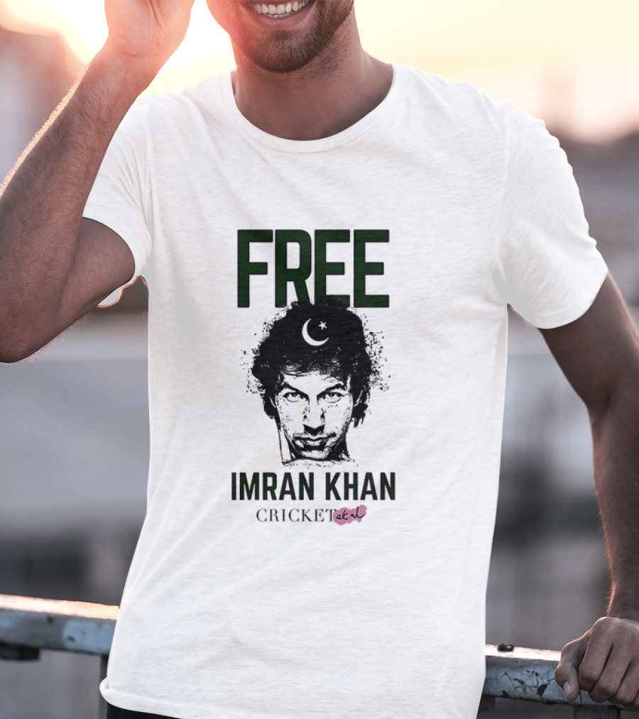 Free Imran Khan Cricket Protest Moon T-Shirt