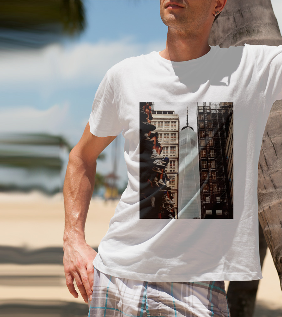 Jalen Brunson New York Knicks One World Trade Center Basketball Sneakers T-Shirt