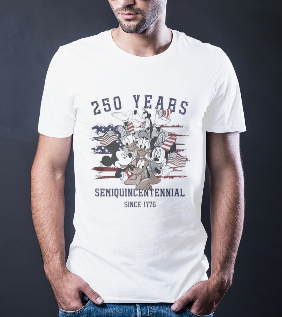 250 Years Mickey And Friends Semiquincentennial Since 1776 T-Shirt