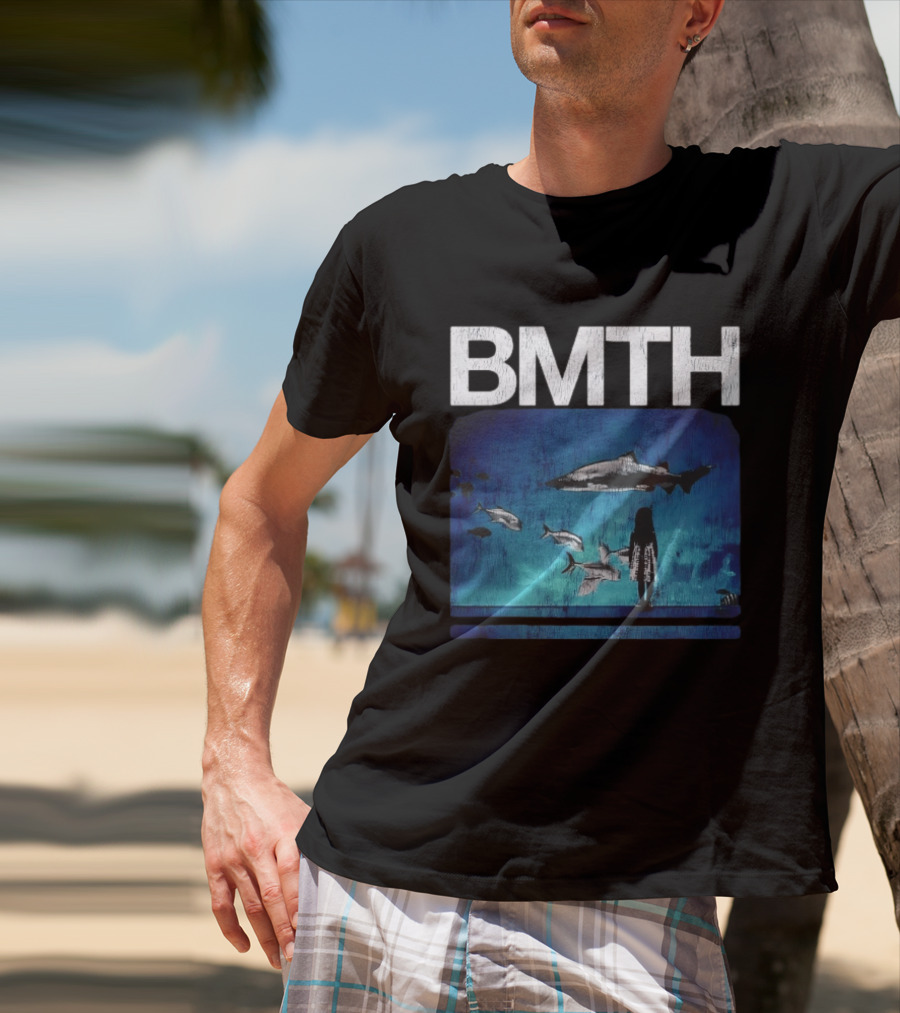 BMTH Bring Me The Horizon Ocean Scene With Sharks T-Shirt