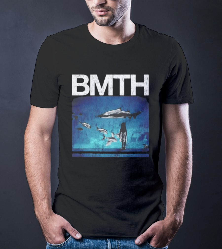 BMTH Bring Me The Horizon Ocean Scene With Sharks T-Shirt