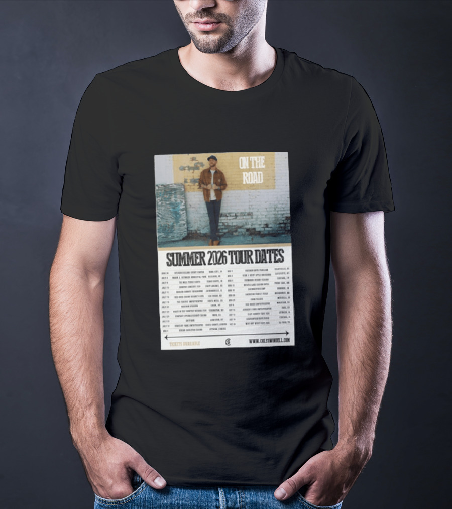 Cole Swindell On The Road Summer Tour 2026 Dates With Tickets Available T-Shirt