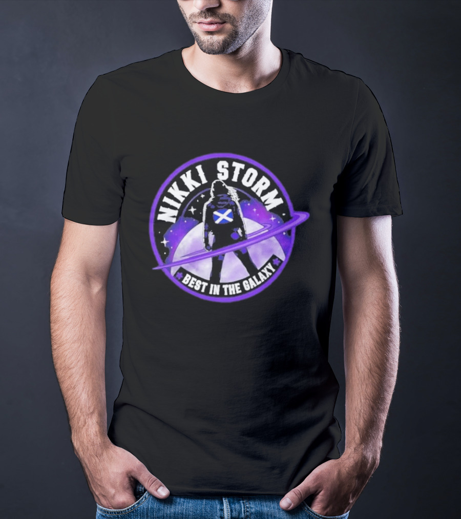 Nikki Storm Best In The Galaxy Scottish Emblem Space T-Shirt