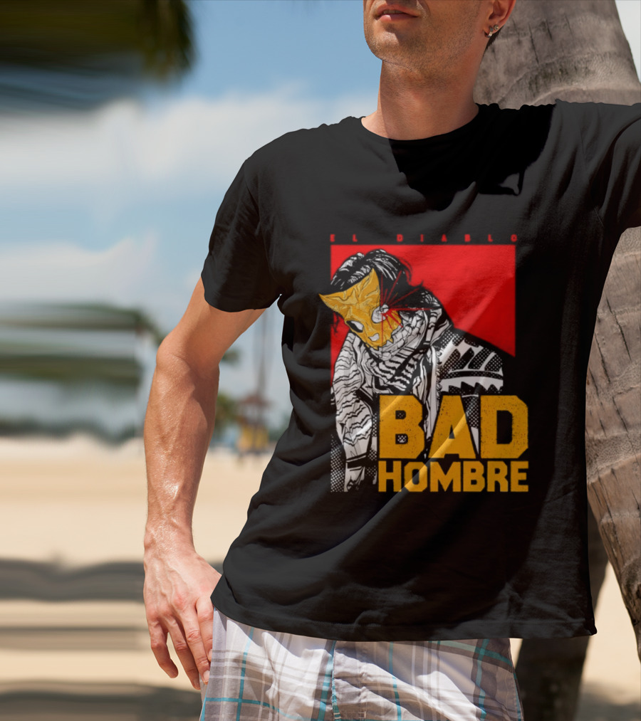 El Diablo Bad Hombre Mask Horror T-Shirt