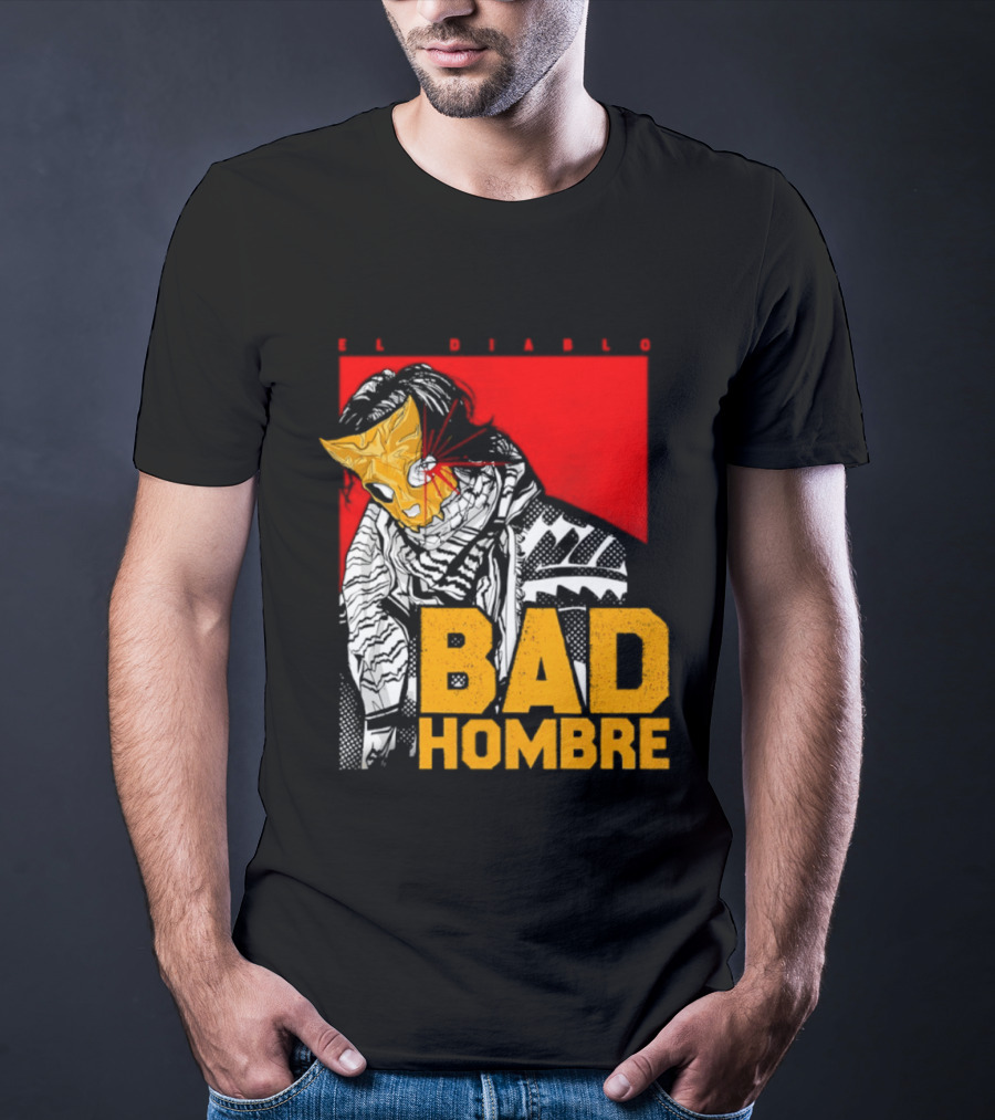 El Diablo Bad Hombre Mask Horror T-Shirt