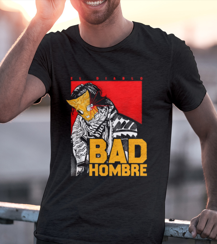 El Diablo Bad Hombre Mask Horror T-Shirt