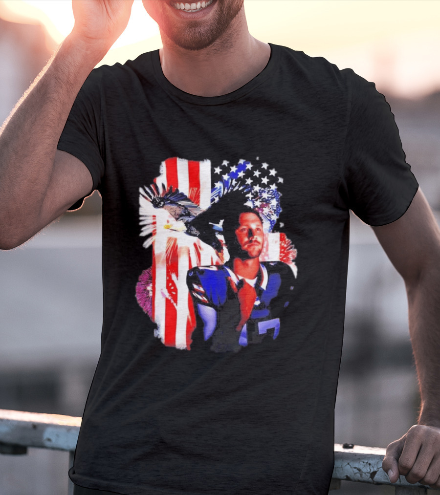 Josh Allen American Flag Eagle Patriots And Stars T-Shirt