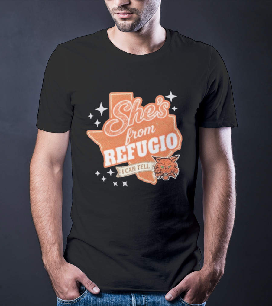 She's From Refugio I Can Tell Texas Wildcat Stars T-Shirt