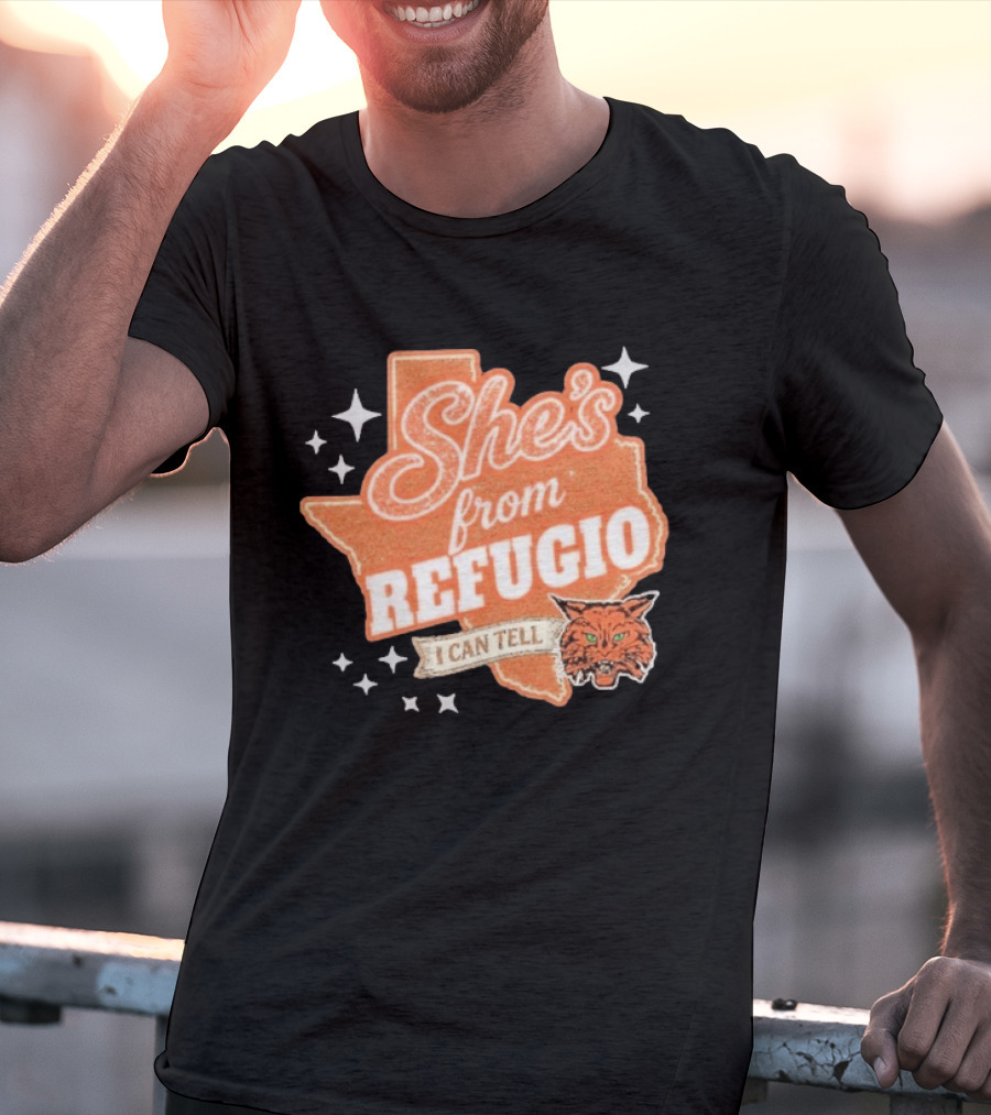 She's From Refugio I Can Tell Texas Wildcat Stars T-Shirt