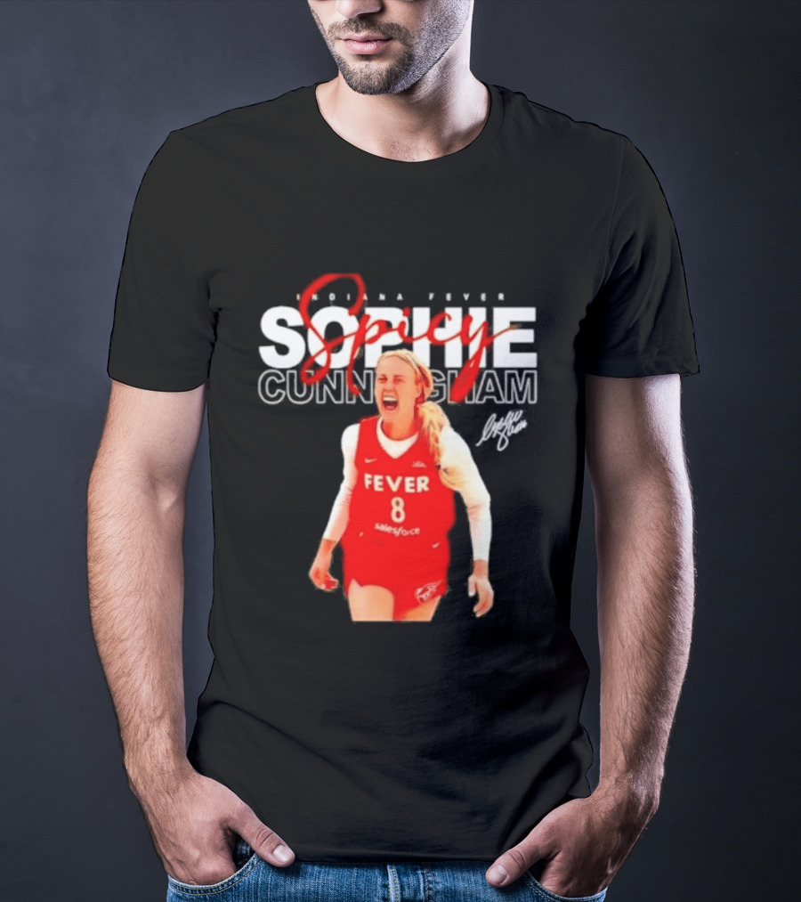 Sophie Cunningham Indiana Fever Spicy Basketball Player Number 8 T-Shirt