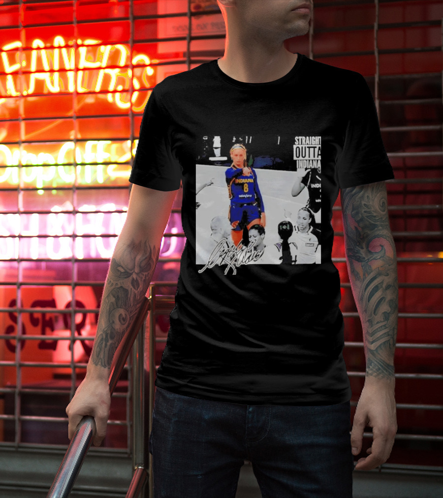 Sophie Cunningham Indiana Basketball Straight Outta Signature T-Shirt