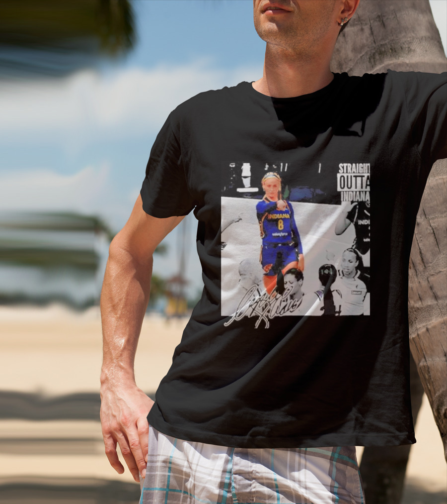 Sophie Cunningham Indiana Basketball Straight Outta Signature T-Shirt