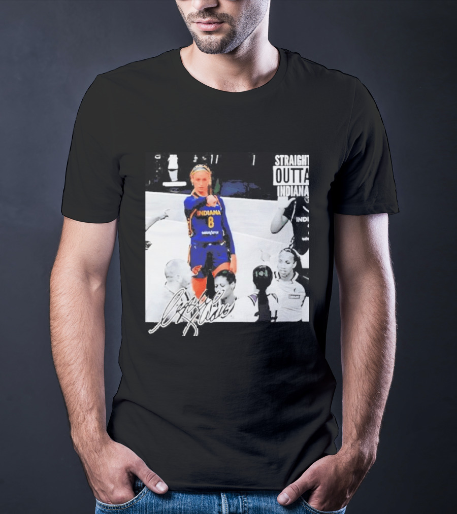 Sophie Cunningham Indiana Basketball Straight Outta Signature T-Shirt