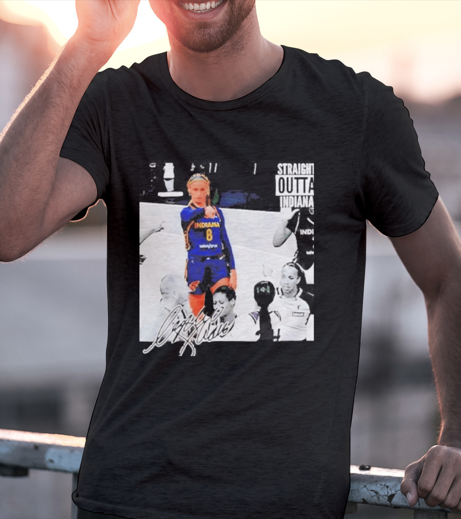 Sophie Cunningham Indiana Basketball Straight Outta Signature T-Shirt