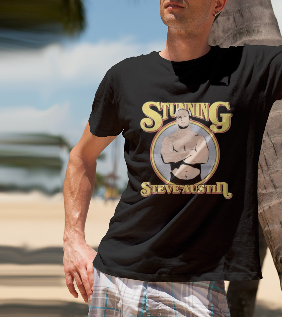 Stunning Steve Austin Professional Wrestling Iconic Pose T-Shirt