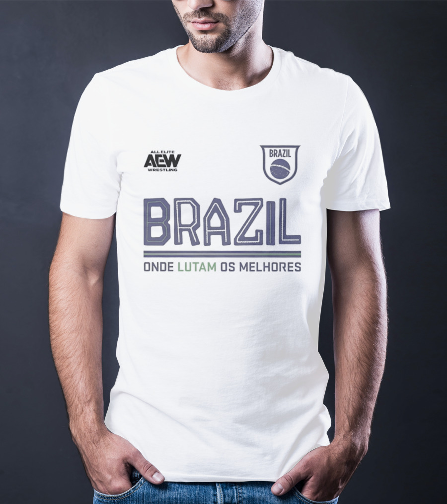 All Elite Wrestling Brazil Onde Lutam Os Melhores AEW Bravi T-Shirt