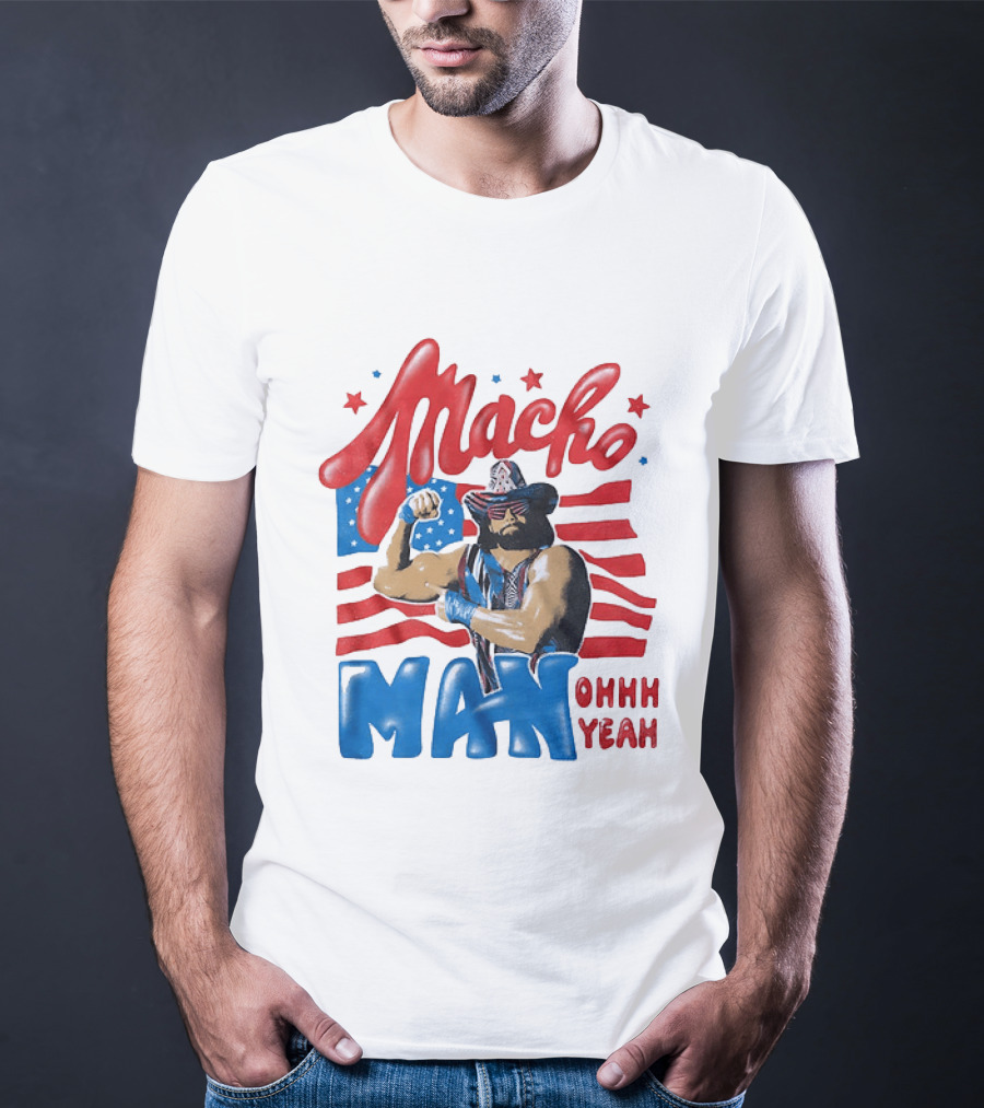 Macho Man Ohhh Yeah Patriotic Wrestling T-Shirt