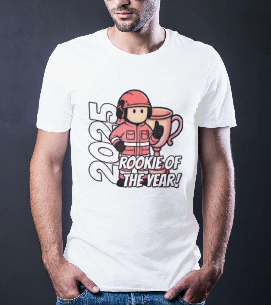 2025 Rookie Of The Year Fireman Trophy Orange Team T-Shirt