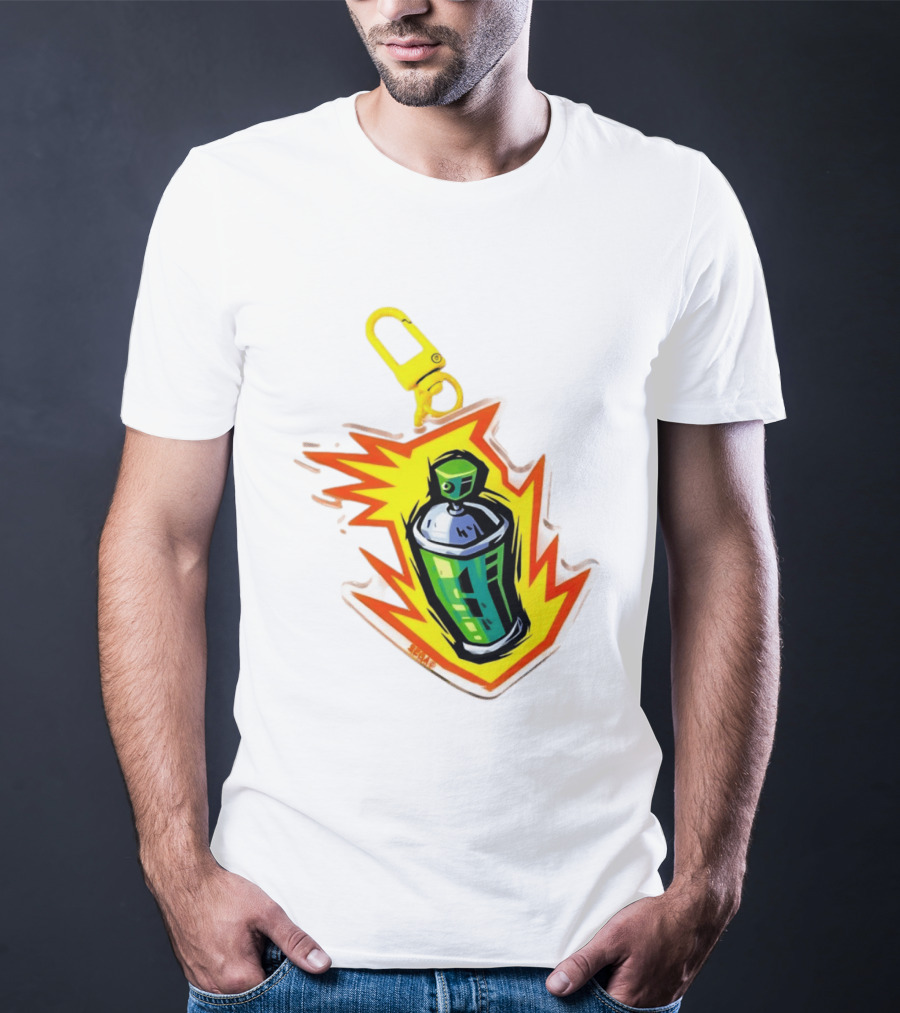Tokyo To Tag Graffiti Spray Paint Can Yellow Burst Clip T-Shirt