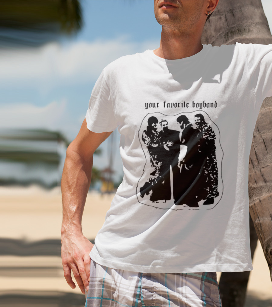 Your Favorite Boyband Silhouette Group Scene T-Shirt