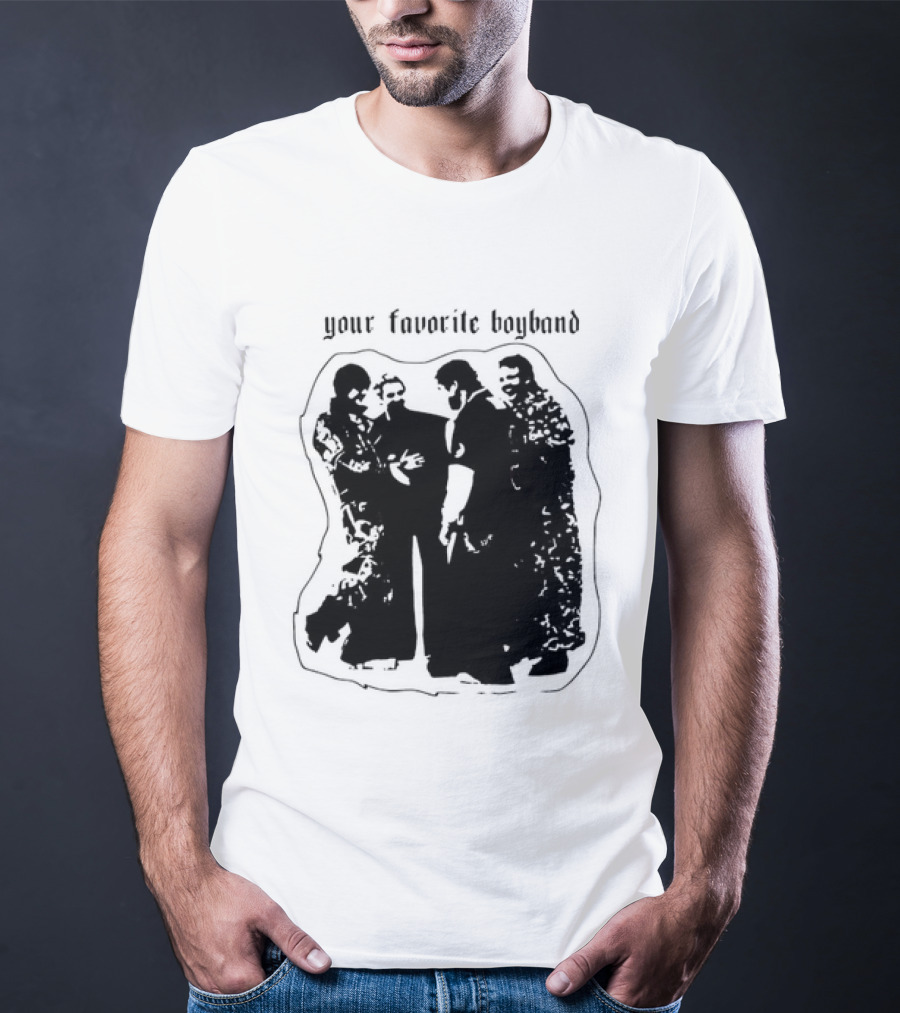 Your Favorite Boyband Silhouette Group Scene T-Shirt