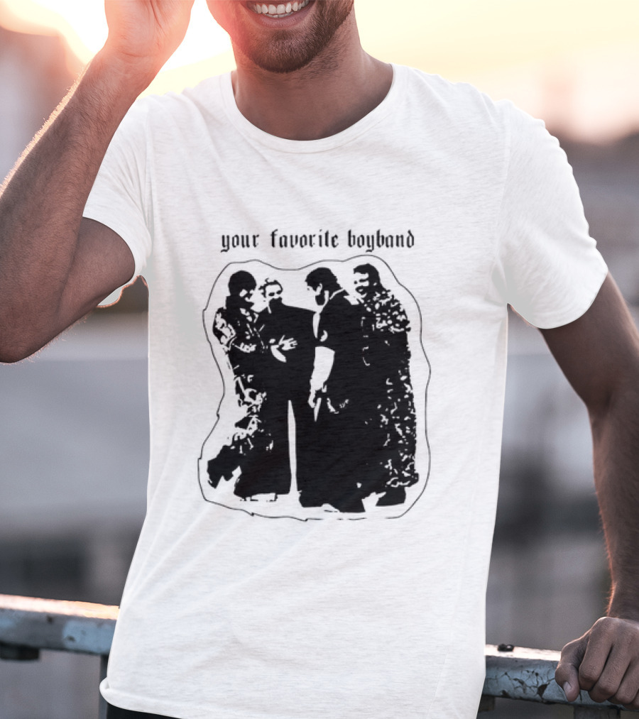 Your Favorite Boyband Silhouette Group Scene T-Shirt