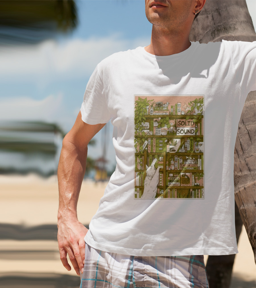 Wilco Solid Sound Festival June 26 28 2026 North Adams MA With Cat And Bookshelves T-Shirt