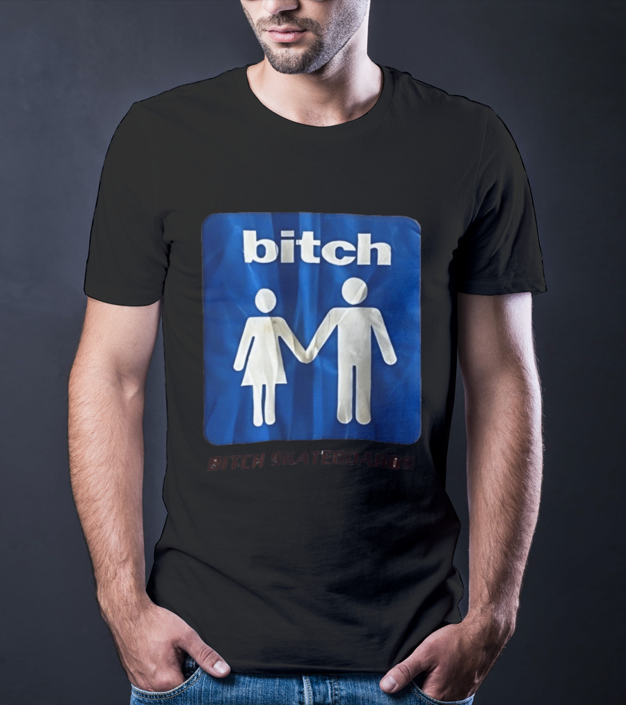 Bitch Skateboards Logo Holding Hands T-Shirt