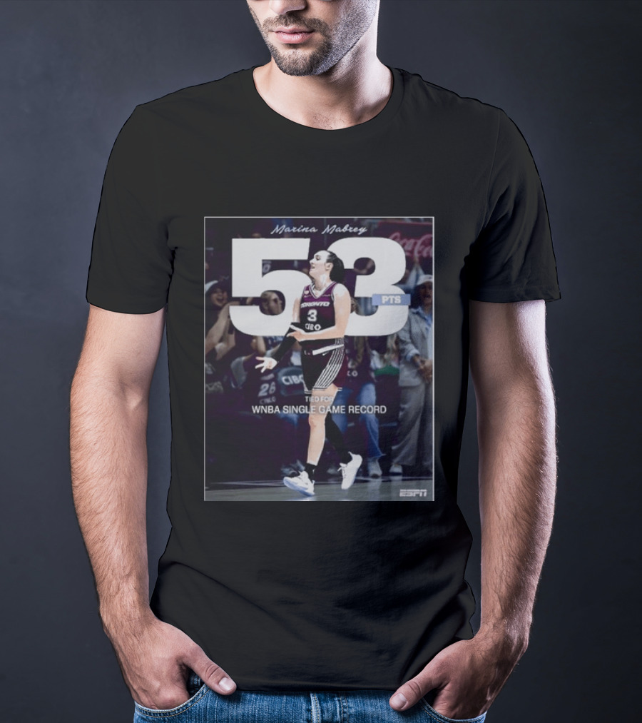 Marina Mabrey 53 Points Tied WNBA Single Game Record Toronto Basketball ESPN T-Shirt