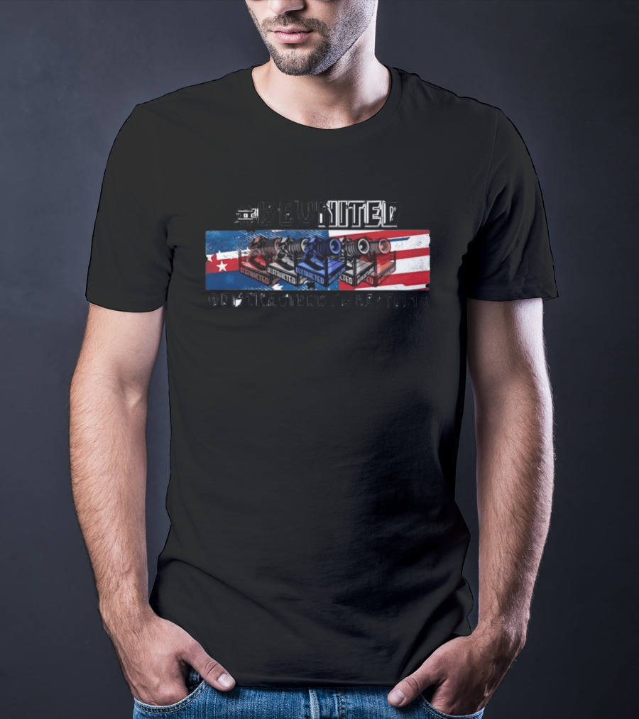 #BEUNITED Distracted By Wrestling Flag And Camera T-Shirt