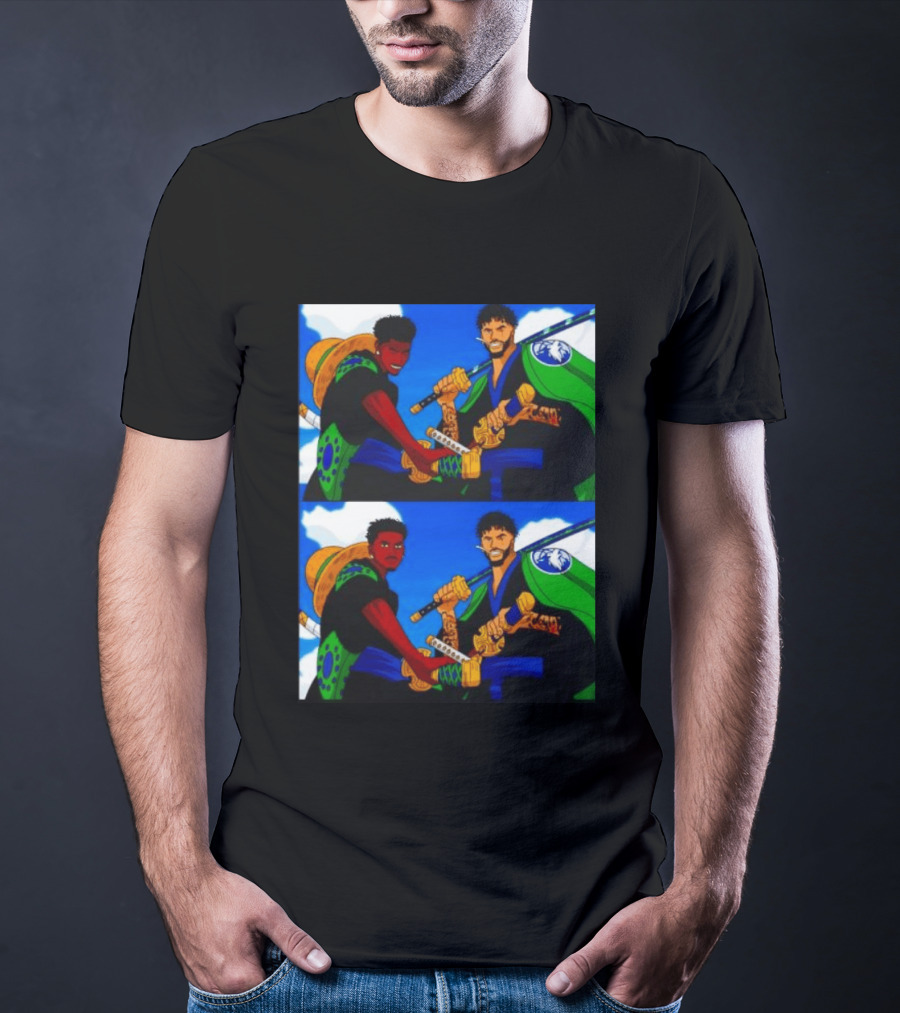 Edwards Luffy Towns Zoro Minnesota Timberwolves One Piece Crossover Fan T-Shirt