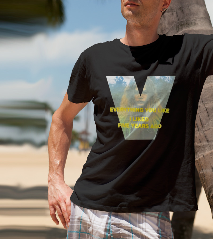 Everything You Like I Liked Five Years Ago Vintage Style V Shape T-Shirt