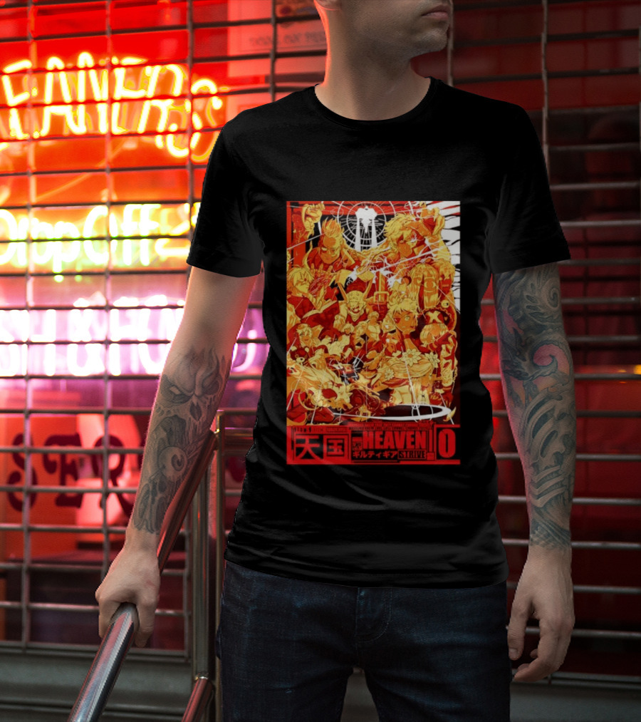 Guilty Gear Strive Characters Sol Badkai Ky Kiske May Ramlethal Heaven 10 Japanese T-Shirt