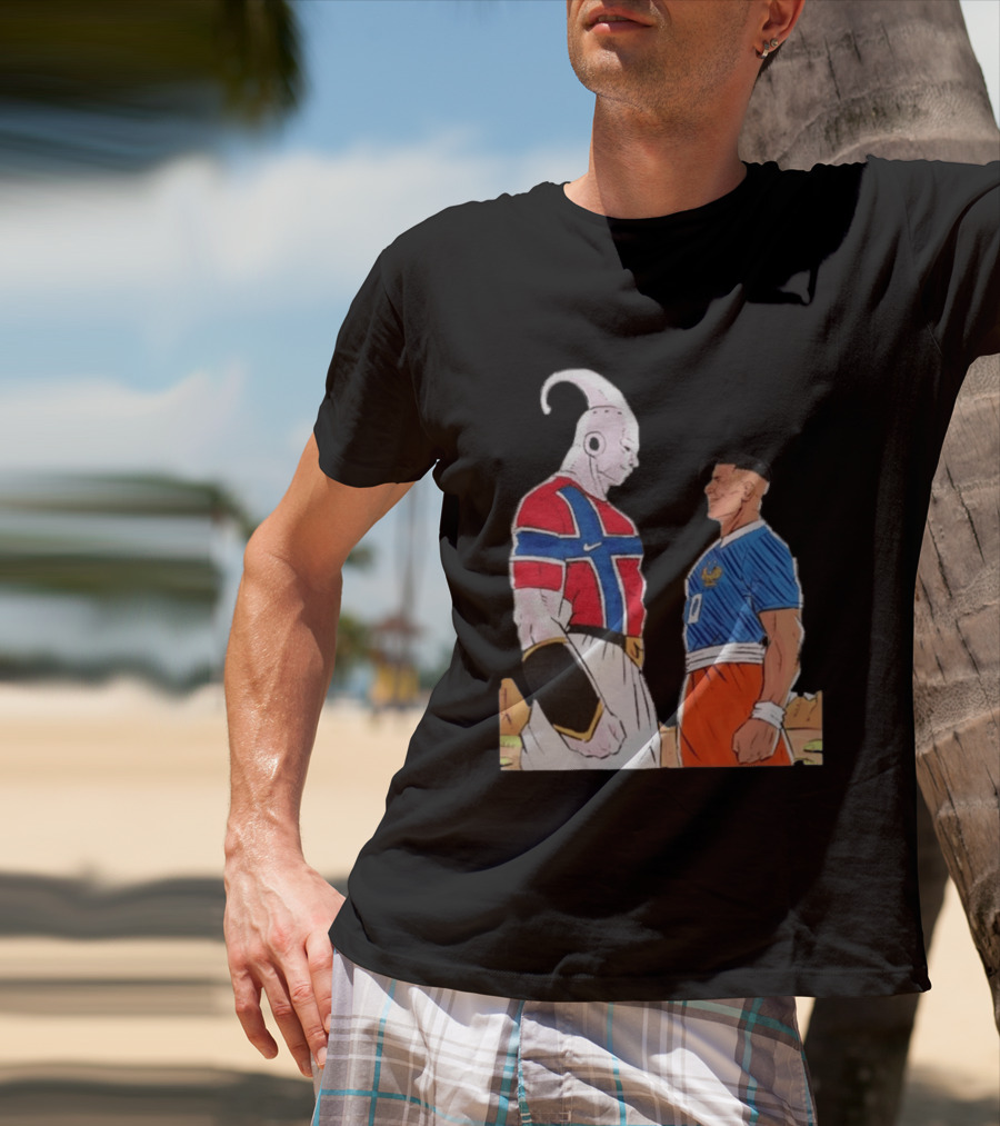 Norway Haaland Versus Mbappe France Dragon Ball Z T-Shirt