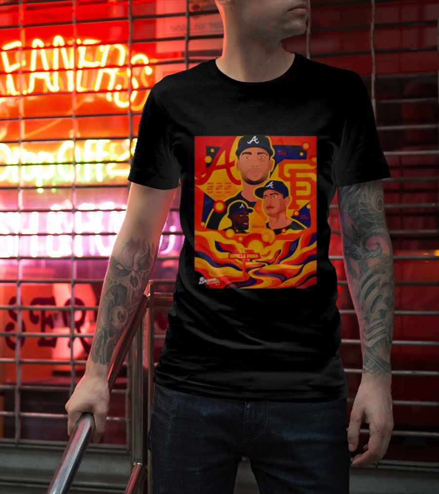 Atlanta Braves Vs. Giants Oracle Park Series Olson Dubon Harris II T-Shirt