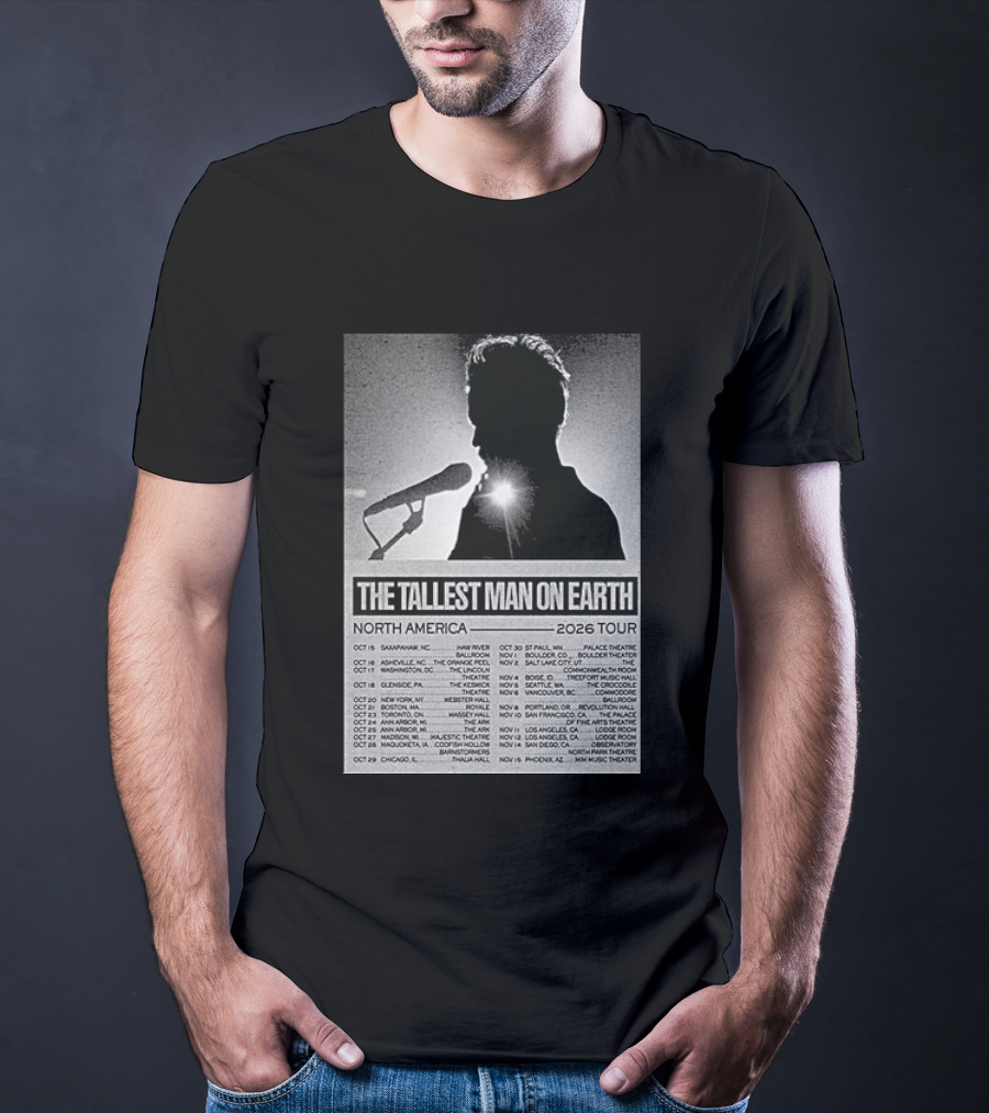 The Tallest Man On Earth North America 2026 Tour Dates T-Shirt