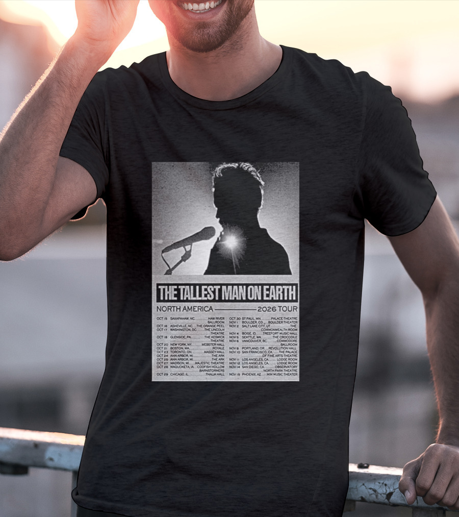 The Tallest Man On Earth North America 2026 Tour Dates T-Shirt