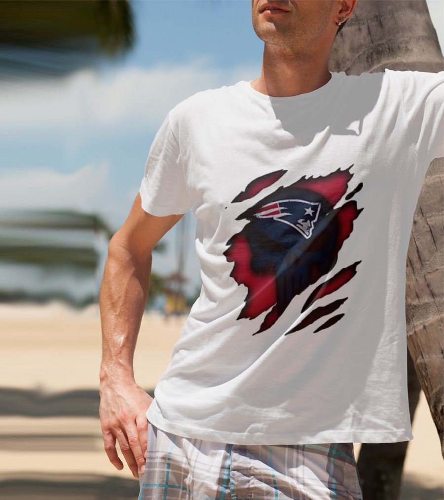 Patriots Skull Rip T-Shirt