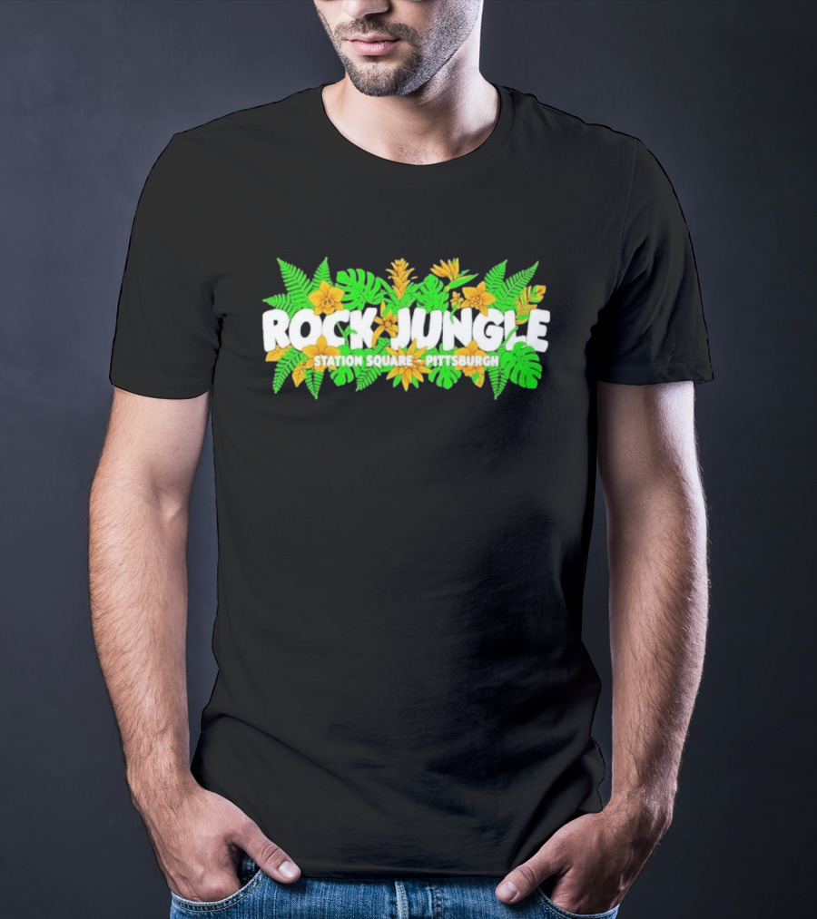 Rock Jungle Station Square Pittsburgh Tropical Foliage T-Shirt