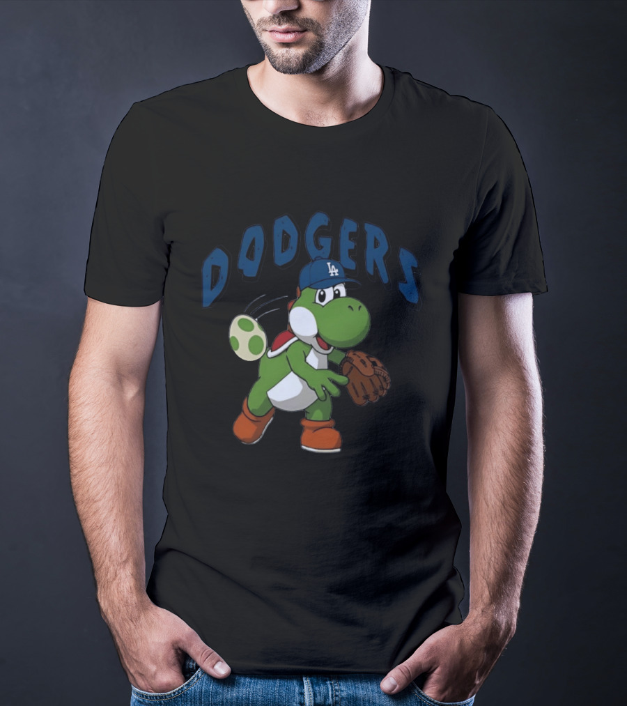 Dodgers Yoshi Throwing Egg Los Angeles California Secret Club T-Shirt
