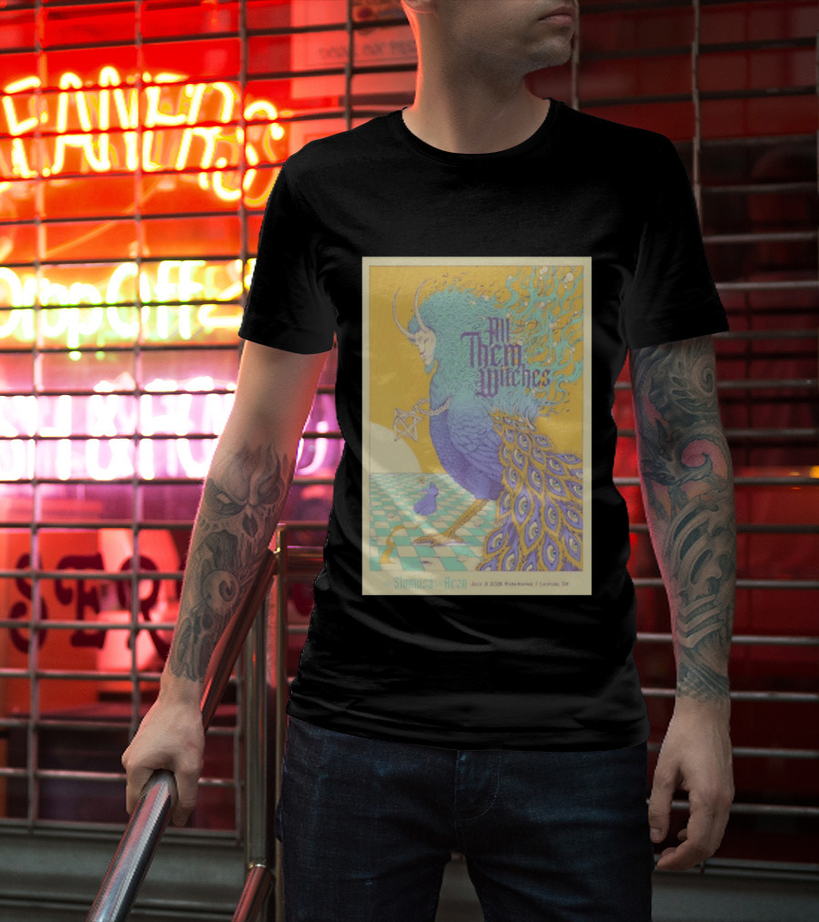 All Them Witches July 3 2026 Parkbuhne Leipzig DE Vintage With Slomosa And Rezn T-Shirt