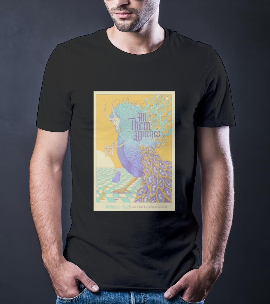 All Them Witches July 3 2026 Parkbuhne Leipzig DE Vintage With Slomosa And Rezn T-Shirt