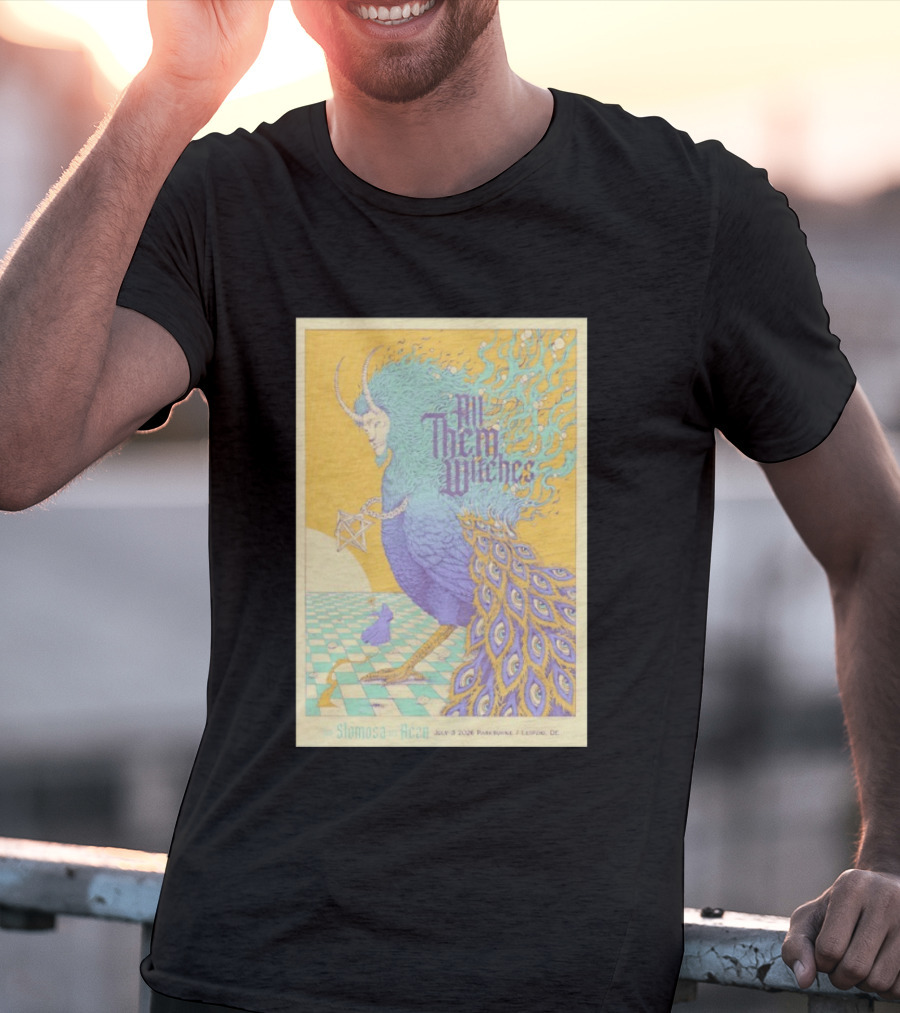 All Them Witches July 3 2026 Parkbuhne Leipzig DE Vintage With Slomosa And Rezn T-Shirt